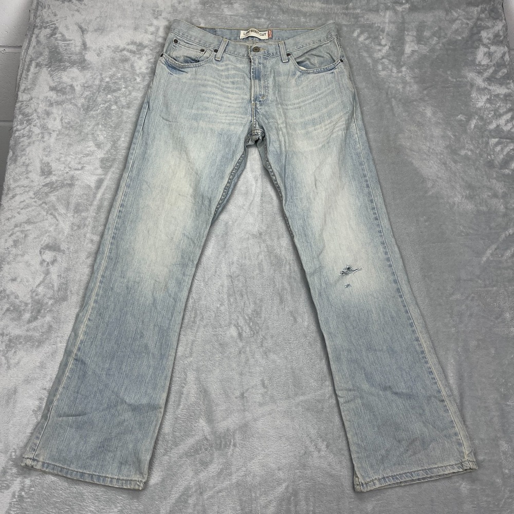 Vtg Levi's Jeans Mens 33x32 Blue Denim Light Wash Faded 527 Low Bootcut Leg Y2K
